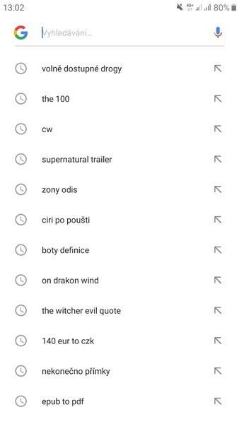 Jakou poslední věc jsi hledala online